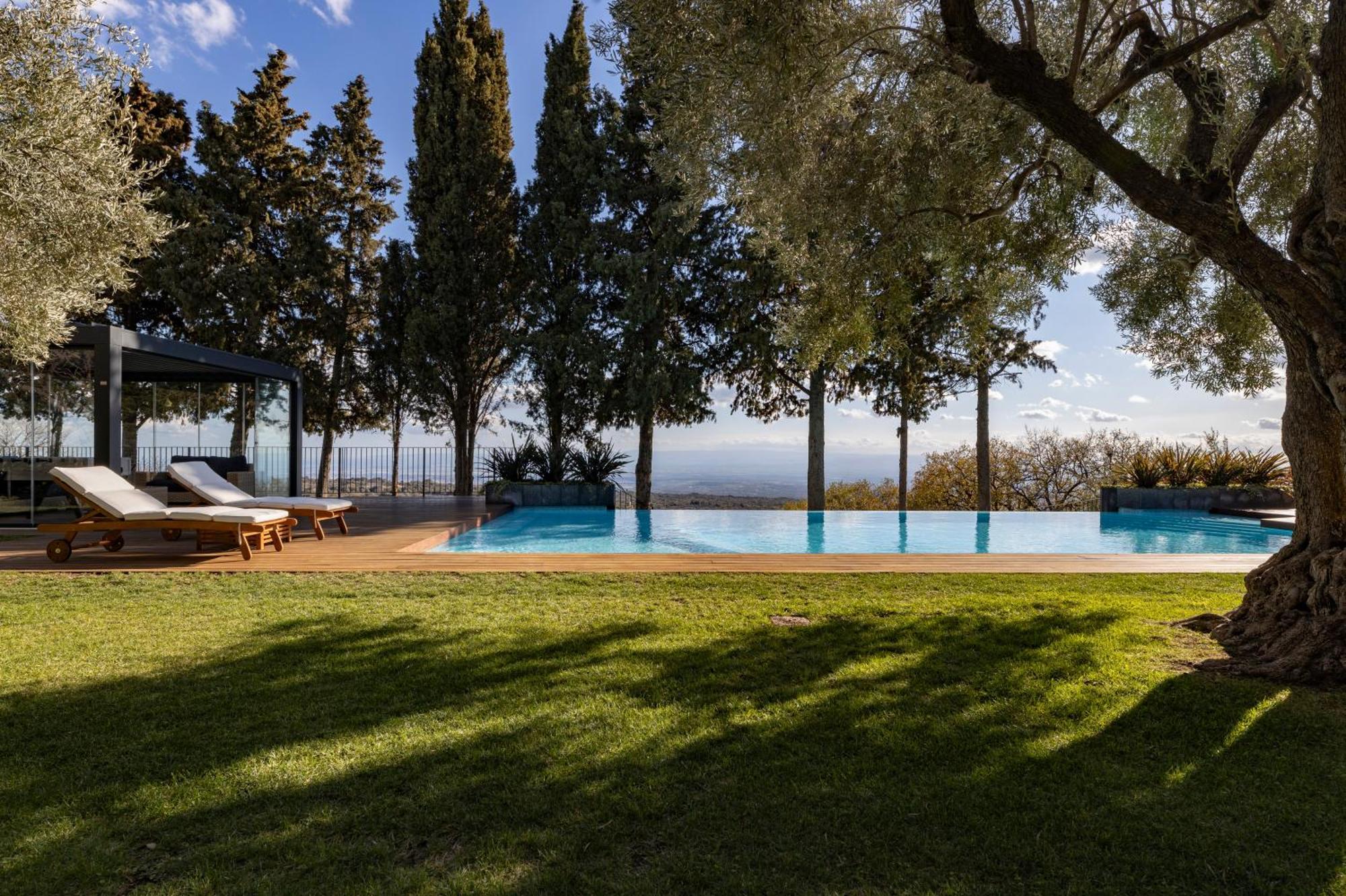 Scialaj Villa Di Lusso Sull'Etna Con Piscina E Vista Mare Ragalna Zewnętrze zdjęcie